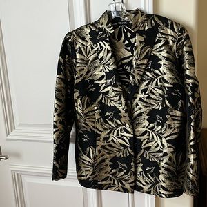 Misook Womens's Gold and Black Evening Jacket